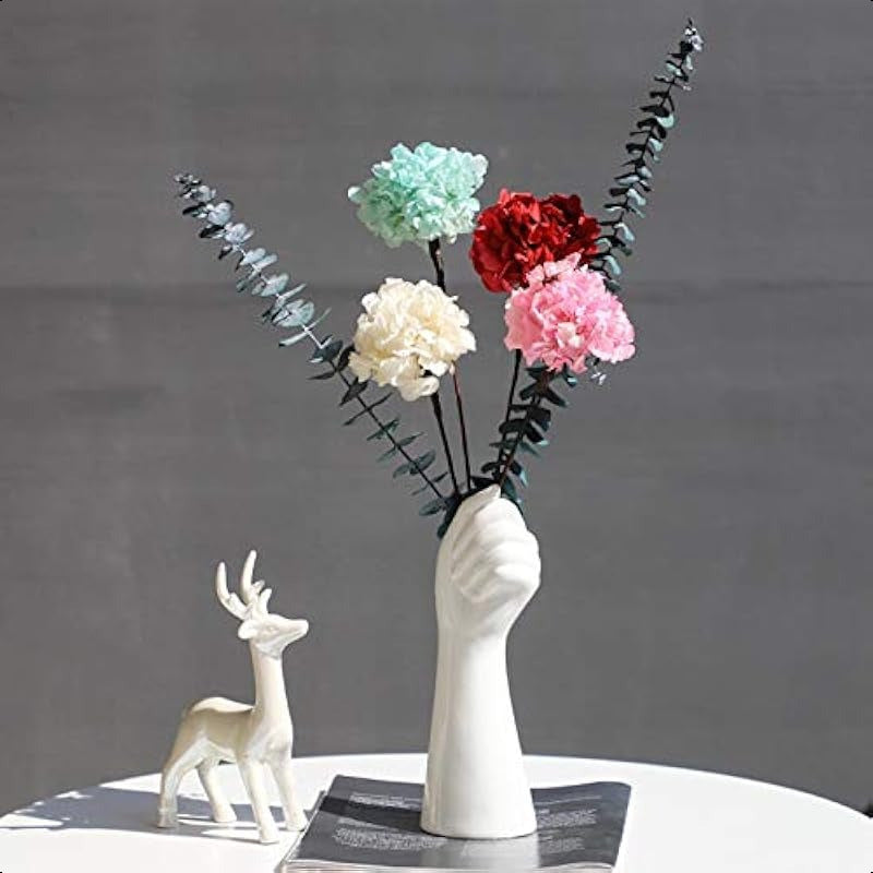 9 Inch Modern Ceramic Hand Vase for Flowers