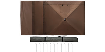 SucceBuy Pop Up Camping Gazebo 12x12 Six Sided Shelter