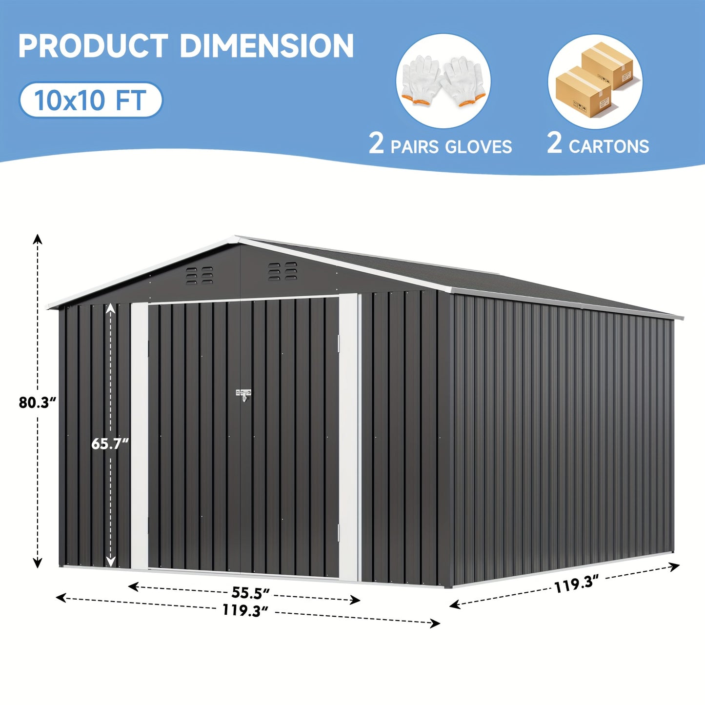 Large Garden Shed for Backyard