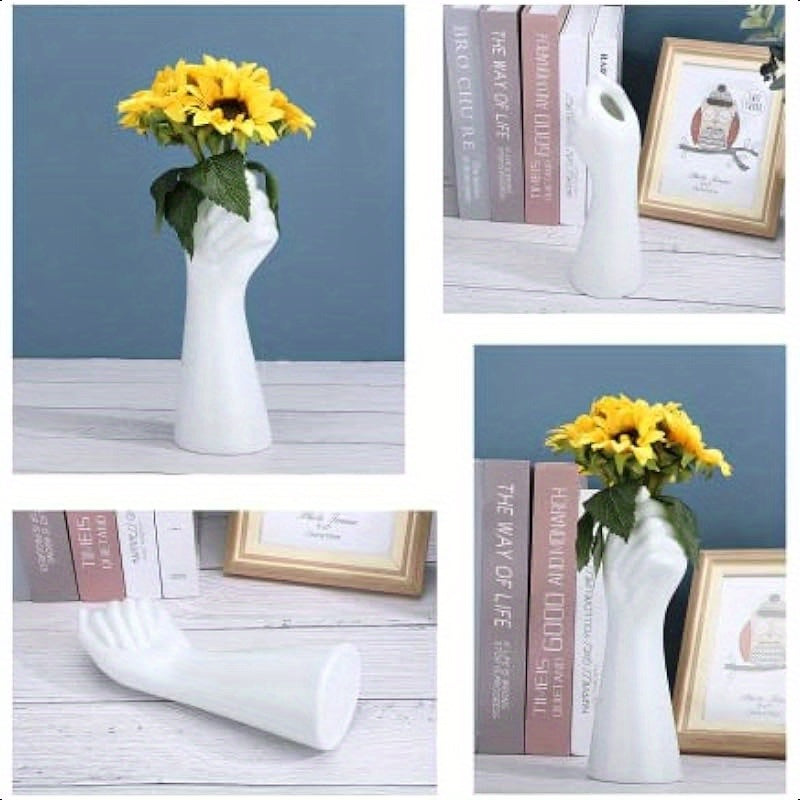 9 Inch Modern Ceramic Hand Vase for Flowers