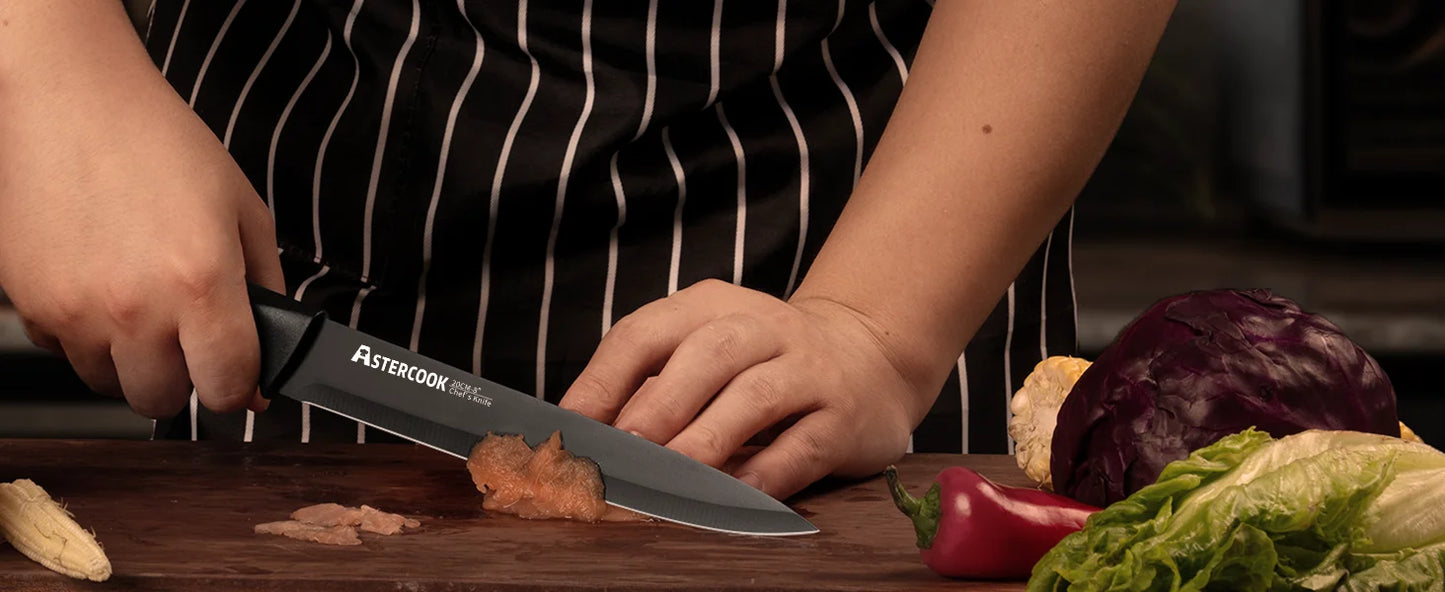 Astercook 15 Piece German Stainless Knife Set With Sharpener