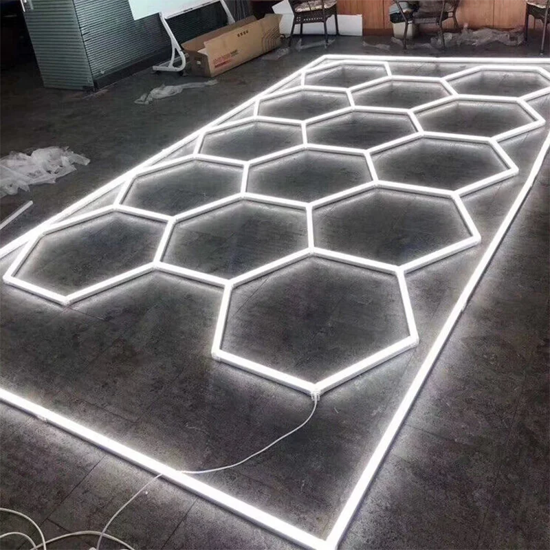Honeycomb Hex Light Hexagon Led Lighting For Garage Car Wash