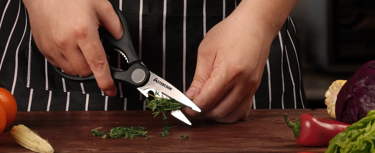 Astercook 15 Piece German Stainless Knife Set With Sharpener