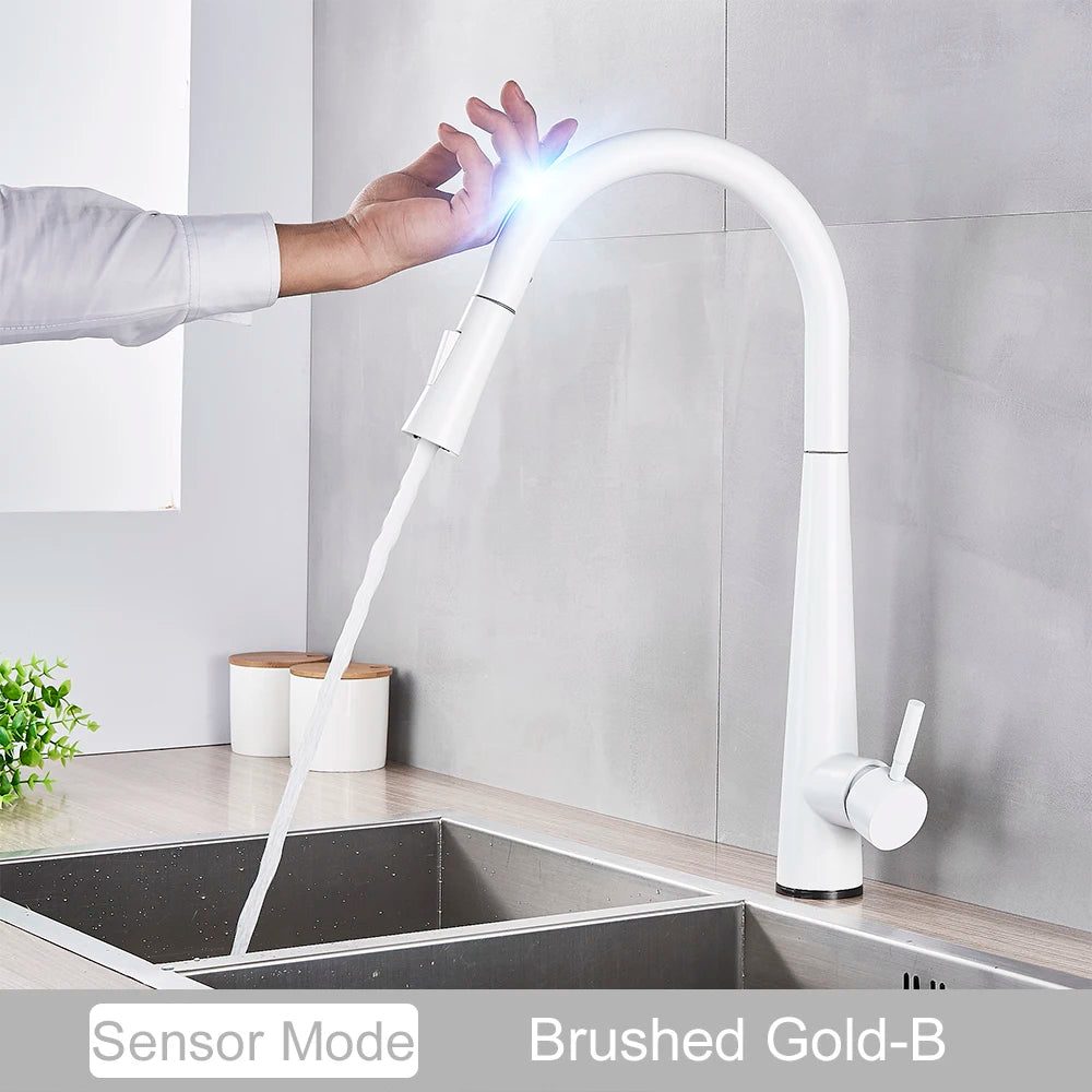 Pull Out Sensor Black Kitchen Faucet Sensitive Touch Control