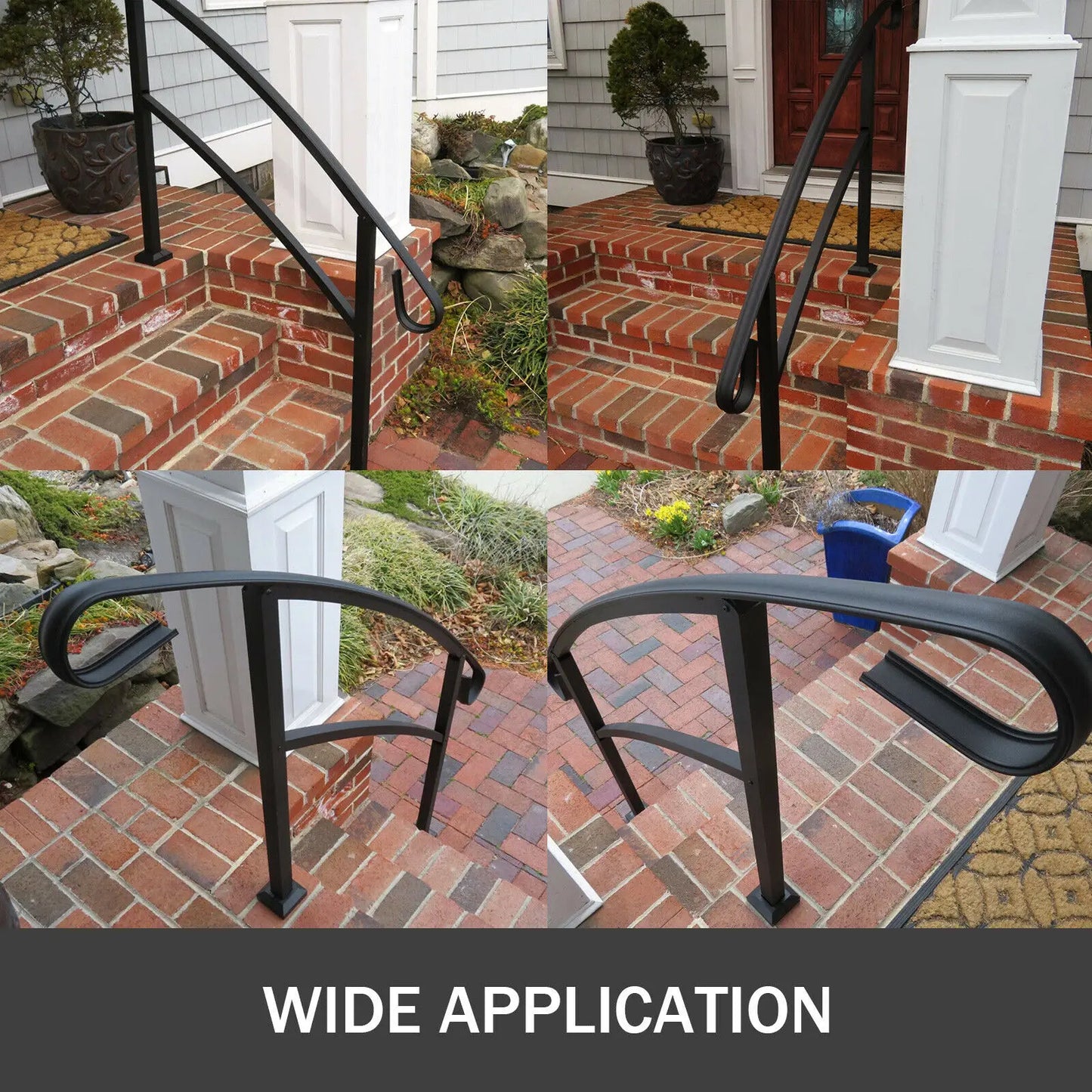 SucceBuy Wrought Iron Handrail For Outdoor Steps 1 Or 5 Kit