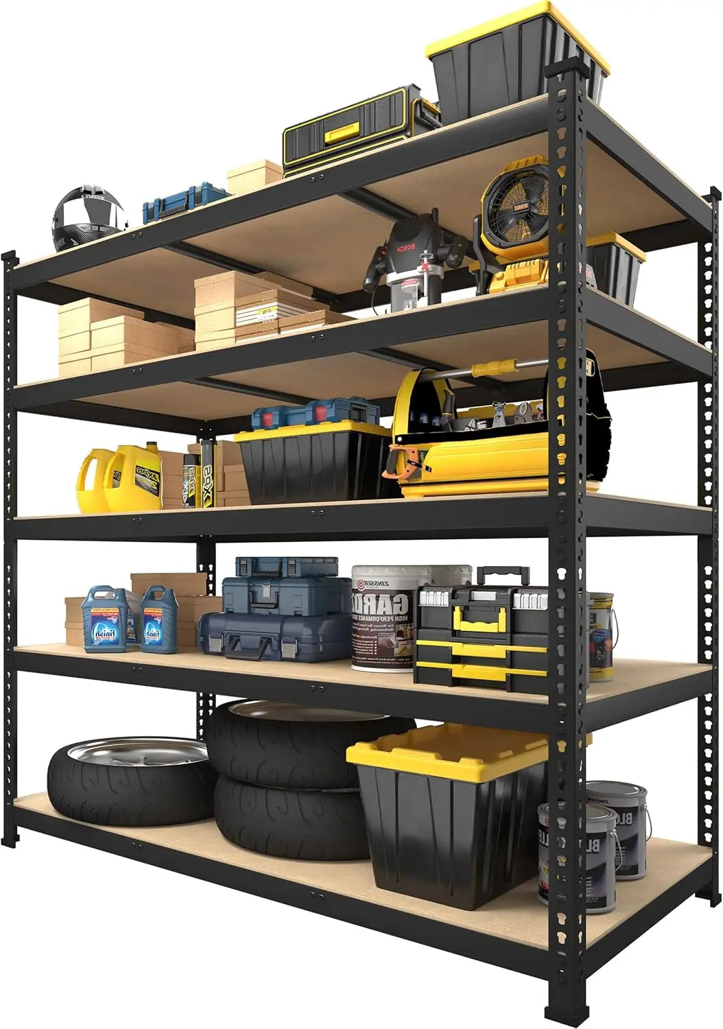 Heavy Duty Storage Shelves - 5 Tier Adjustable Metal Rack
