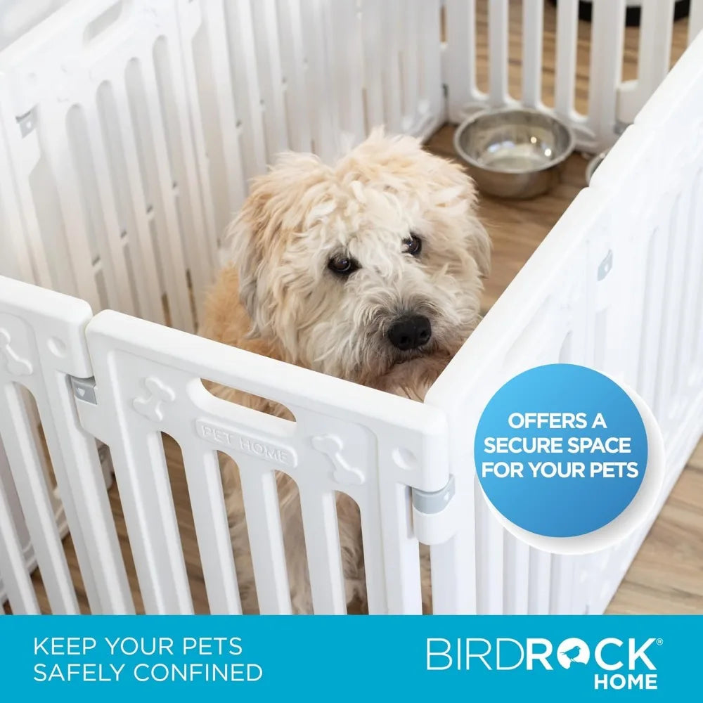 Dog Playpen w/Door, 12 Panel, 25.6in H Strong Plastic