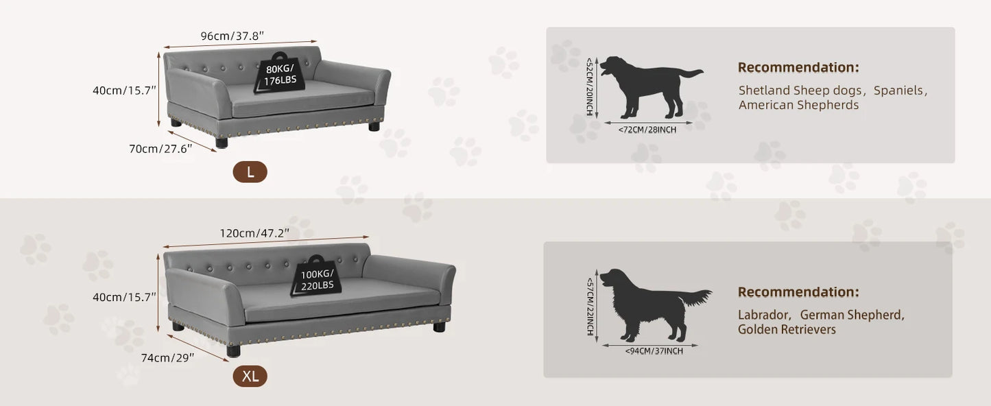 Rectangle Pet Bed For Medium And Large Dogs Elevated Sofa