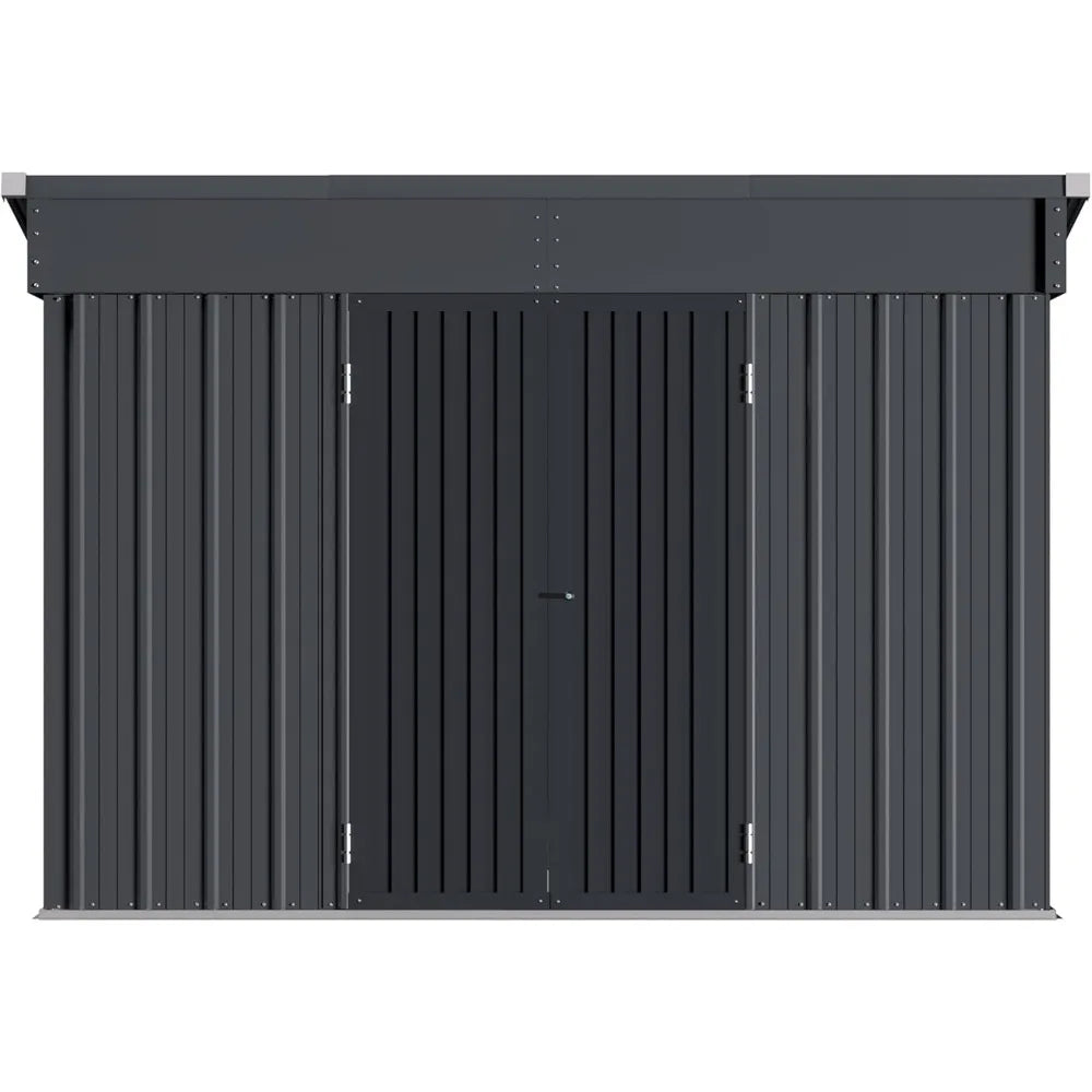 Metal Storage Shed 6x10FT with Sloped Steel Roof Garden Storage