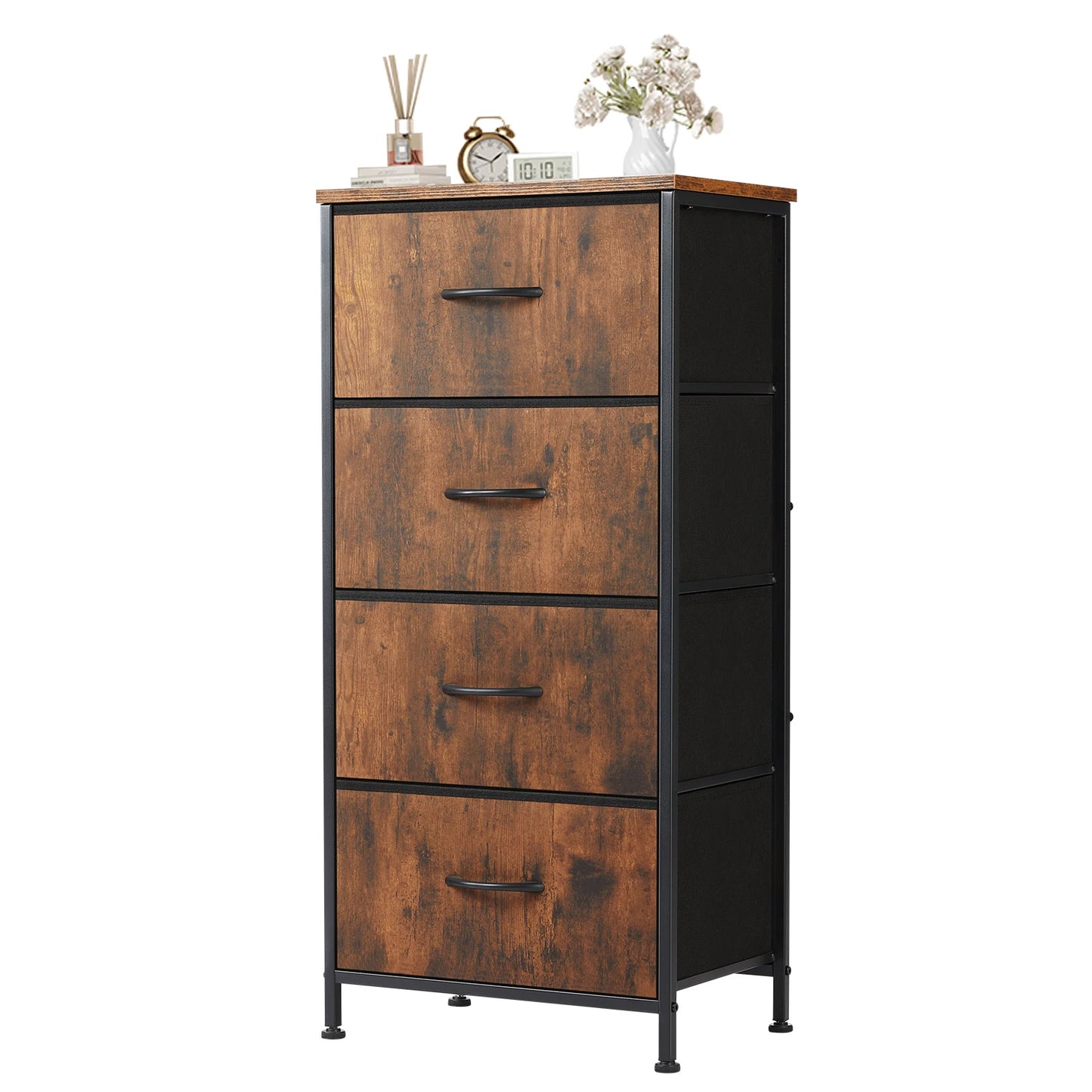 JHK 4 Fabric Living Room Cabinet With Wardrobe Steel Frame