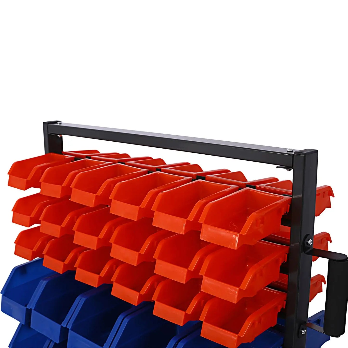 90-Compartment Storage Shelving with Locking Wheels for Garage