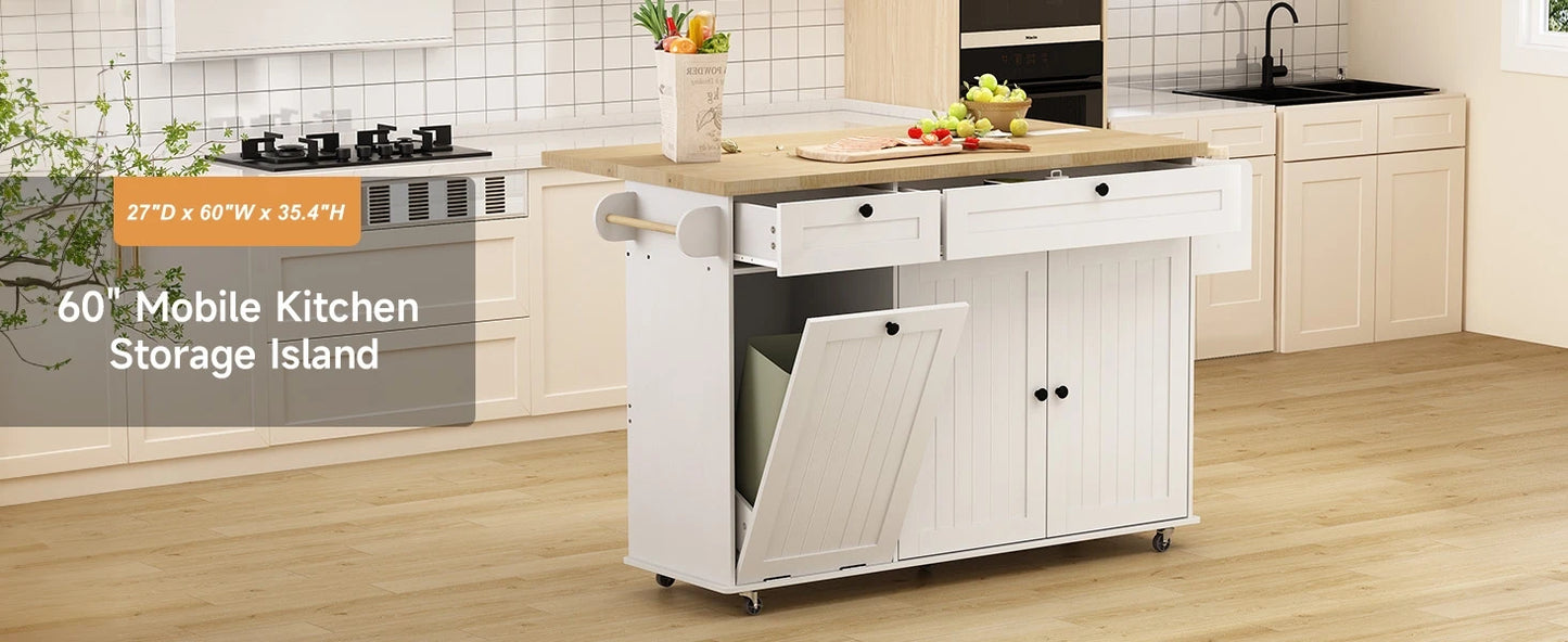Mobile Kitchen Island With Power Outlet Drop Leaf Towel Rack