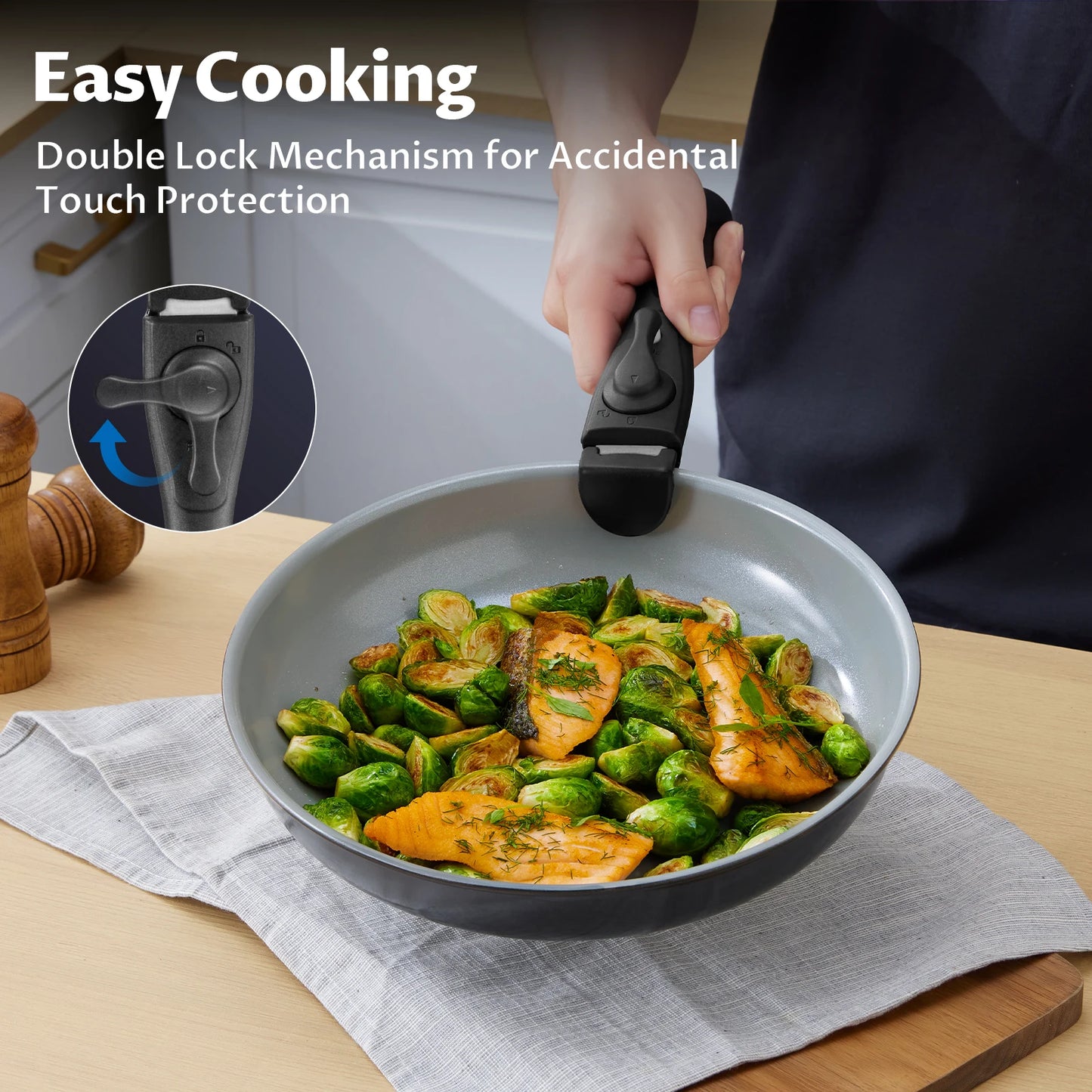 Induction Cookware with Healthy Ceramic Coating 13pcs Set