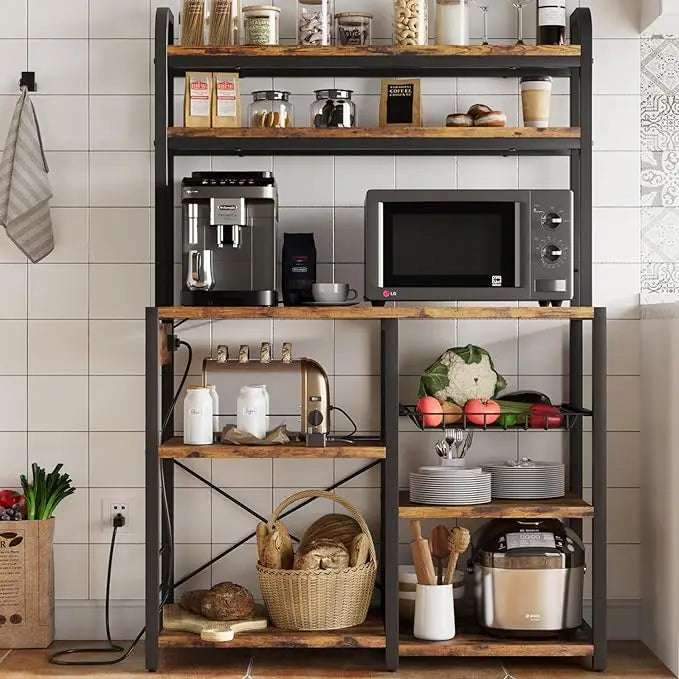 Bakers Rack with Power Outlet Kitchen Baker Rack Free