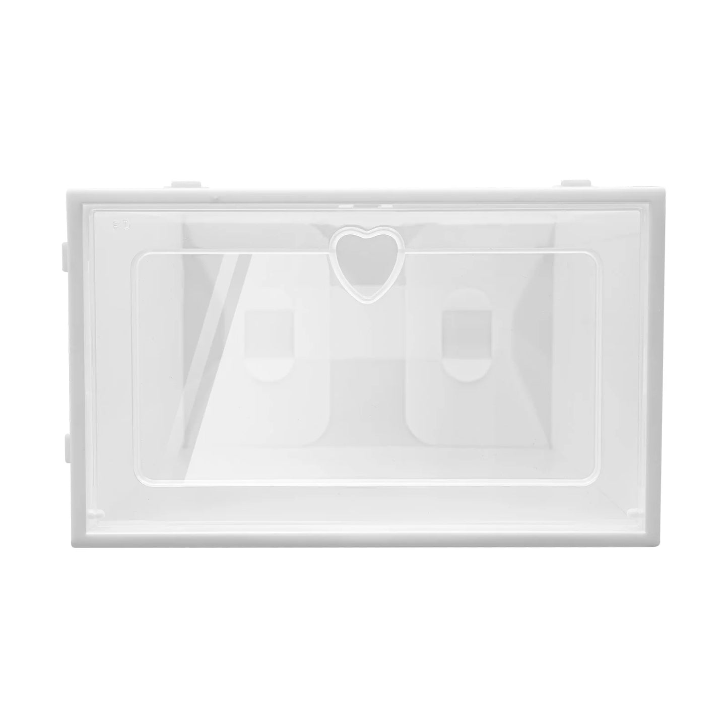 20X Clear Plastic Shoe Storage Boxes Stackable Foldable