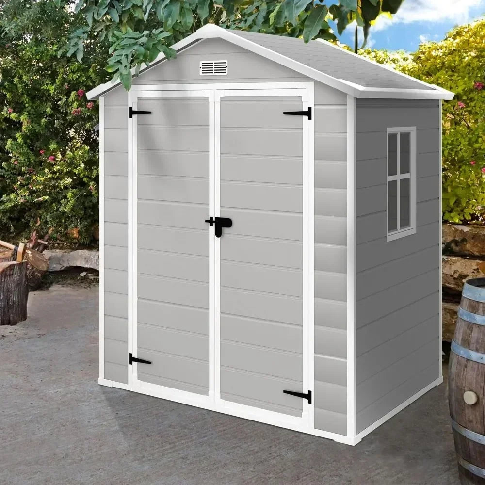 Resin Shed 6x4.4FT Outdoor Storage Shed with Floor