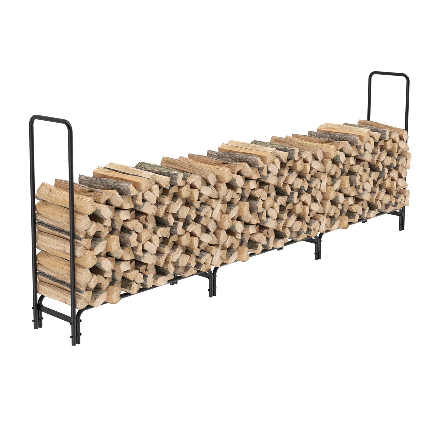 Outdoor Metal Log Rack For Fireplace Heavy Duty Storage