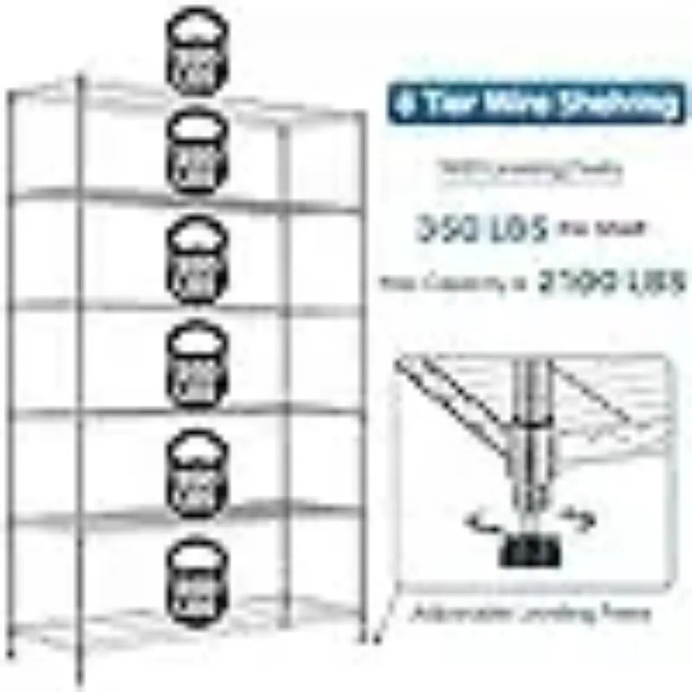 Metal Wire Shelving Unit With Wheels 4 Tier Garage Storage
