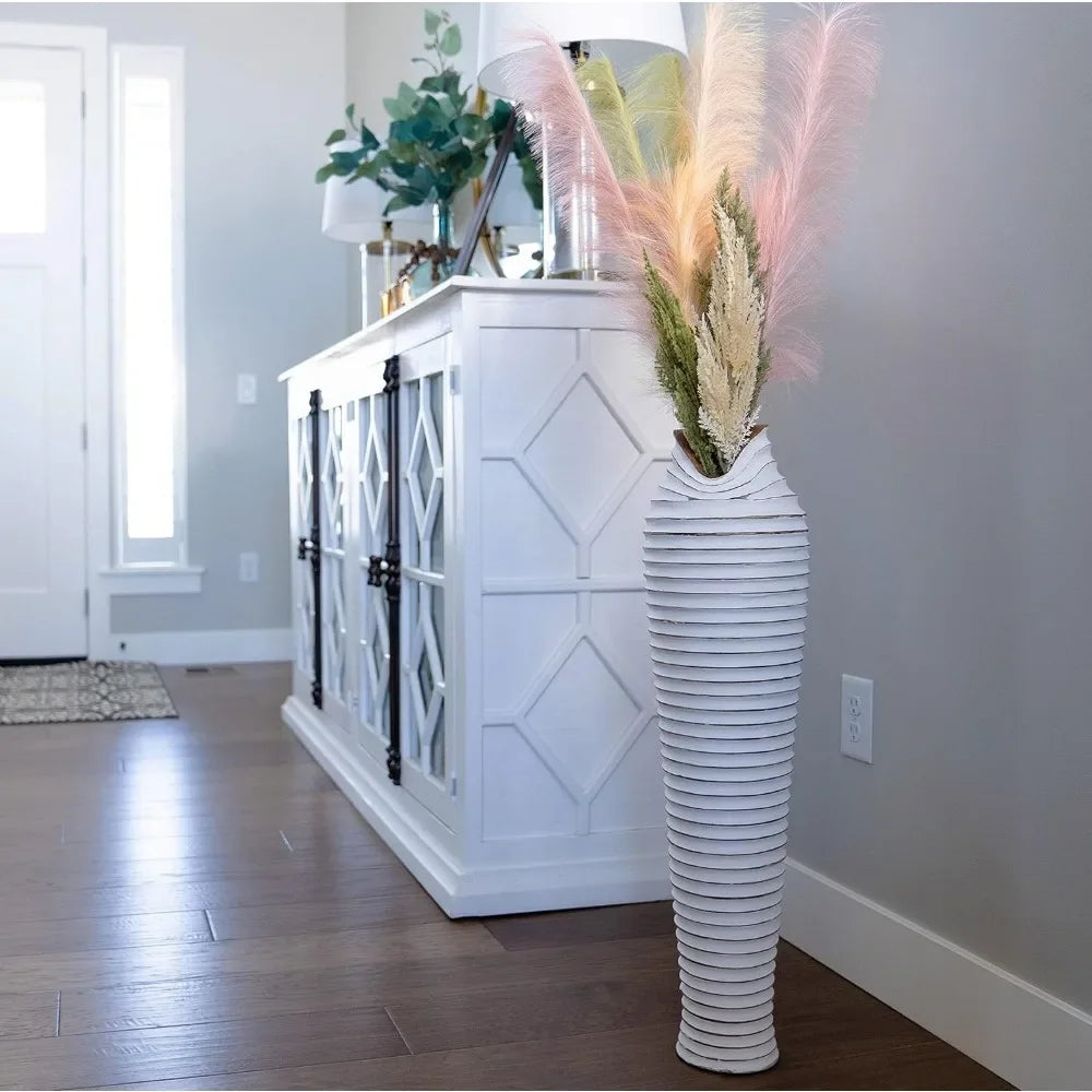 Floor Decoration Vase Wooden Vase for Room Décor Free Shipping