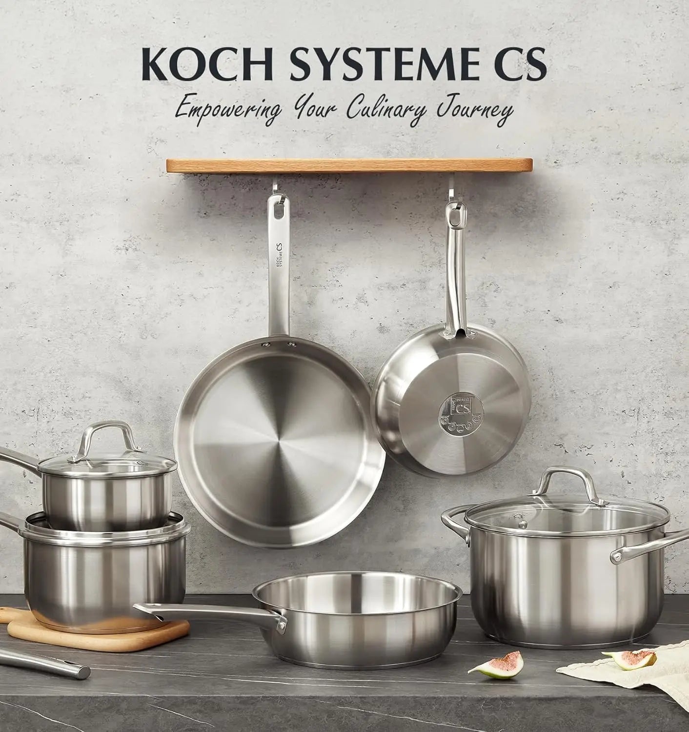 Koch Systeme CS 10 Piece Stainless Steel Cookware Set