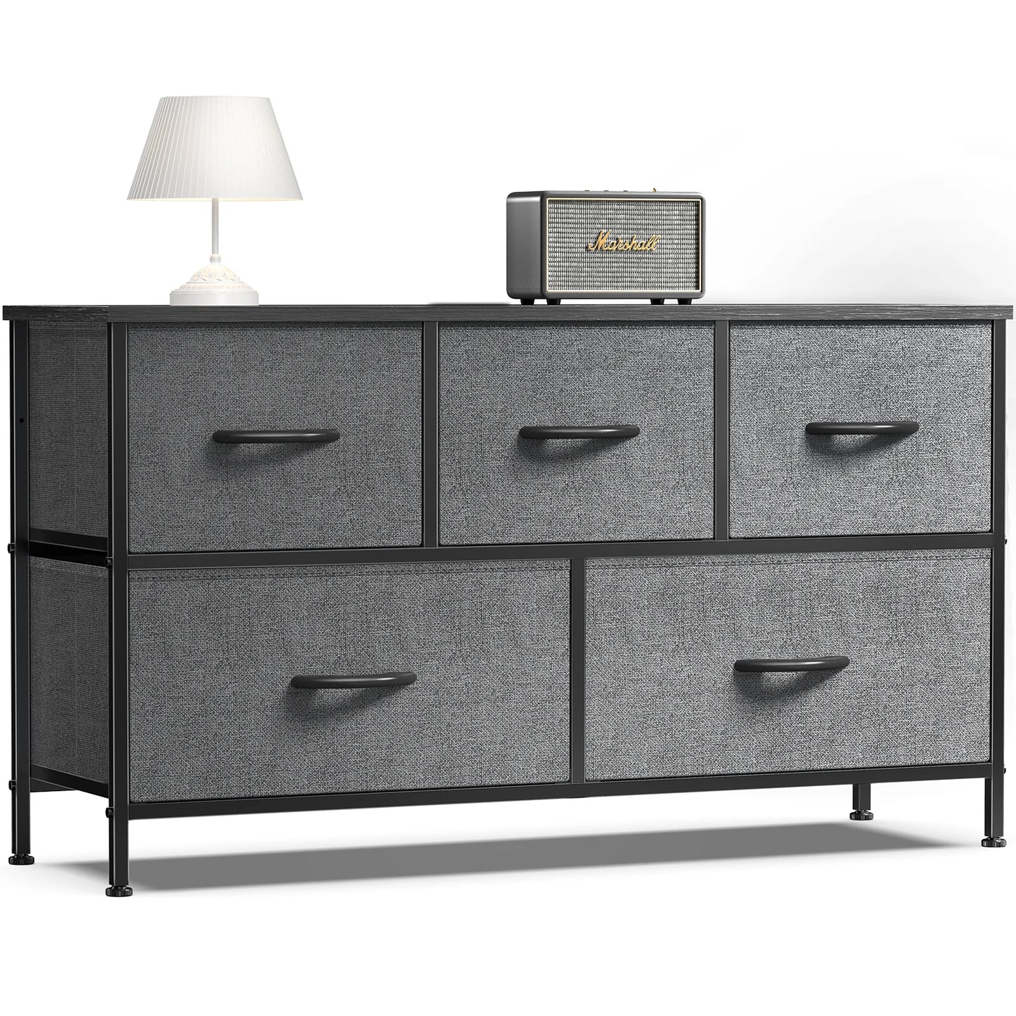 JHK Living Room Wardrobe Display Cabinet Fabric Drawers