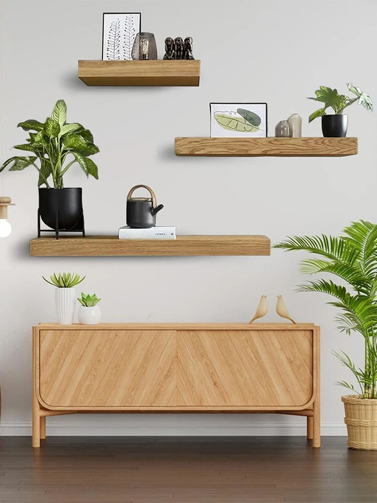 Wooden Concealed Floating Shelf With Secret Compartment