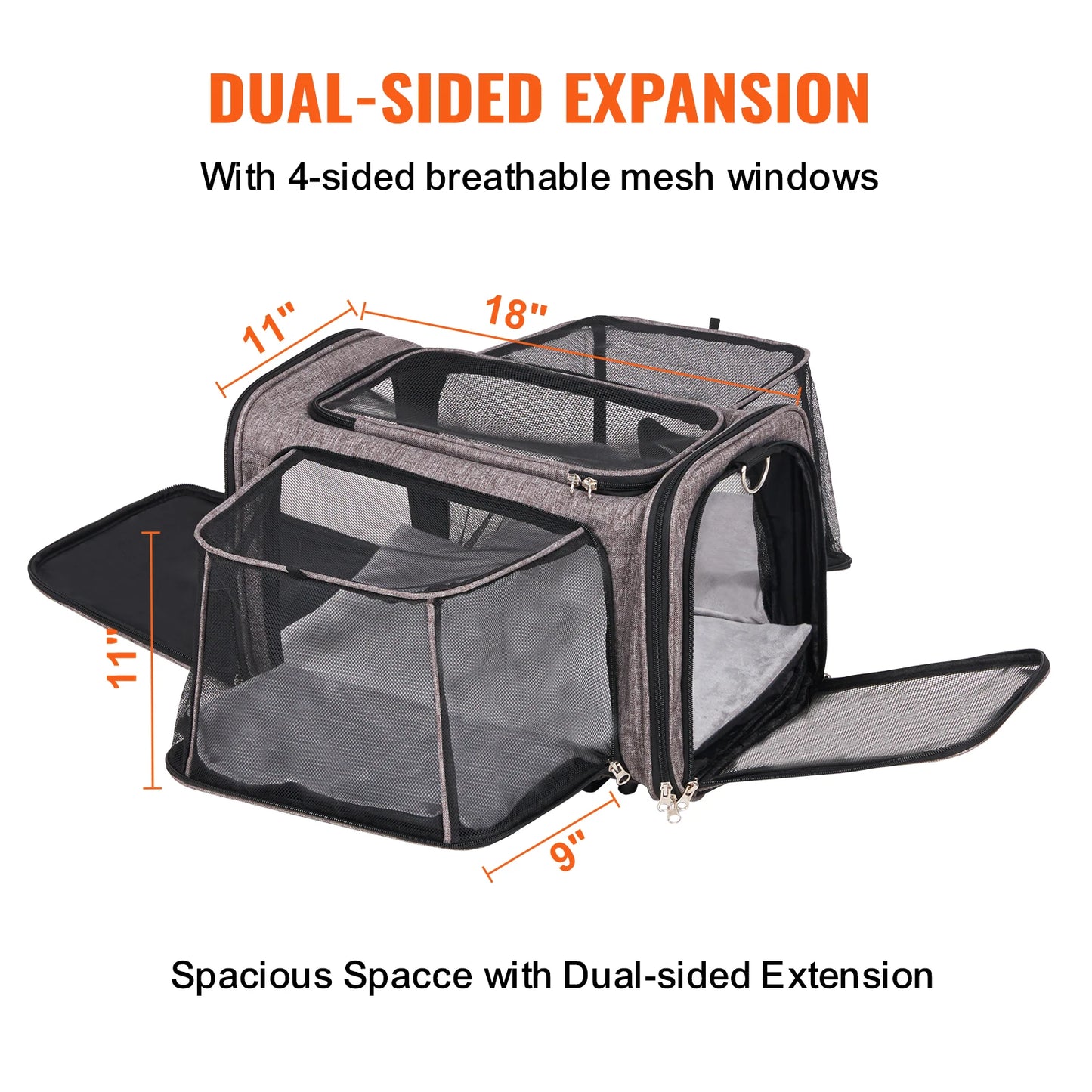VEVOR Pet Cat Carrier Breathable Outgoing Dog Carry Backpack
