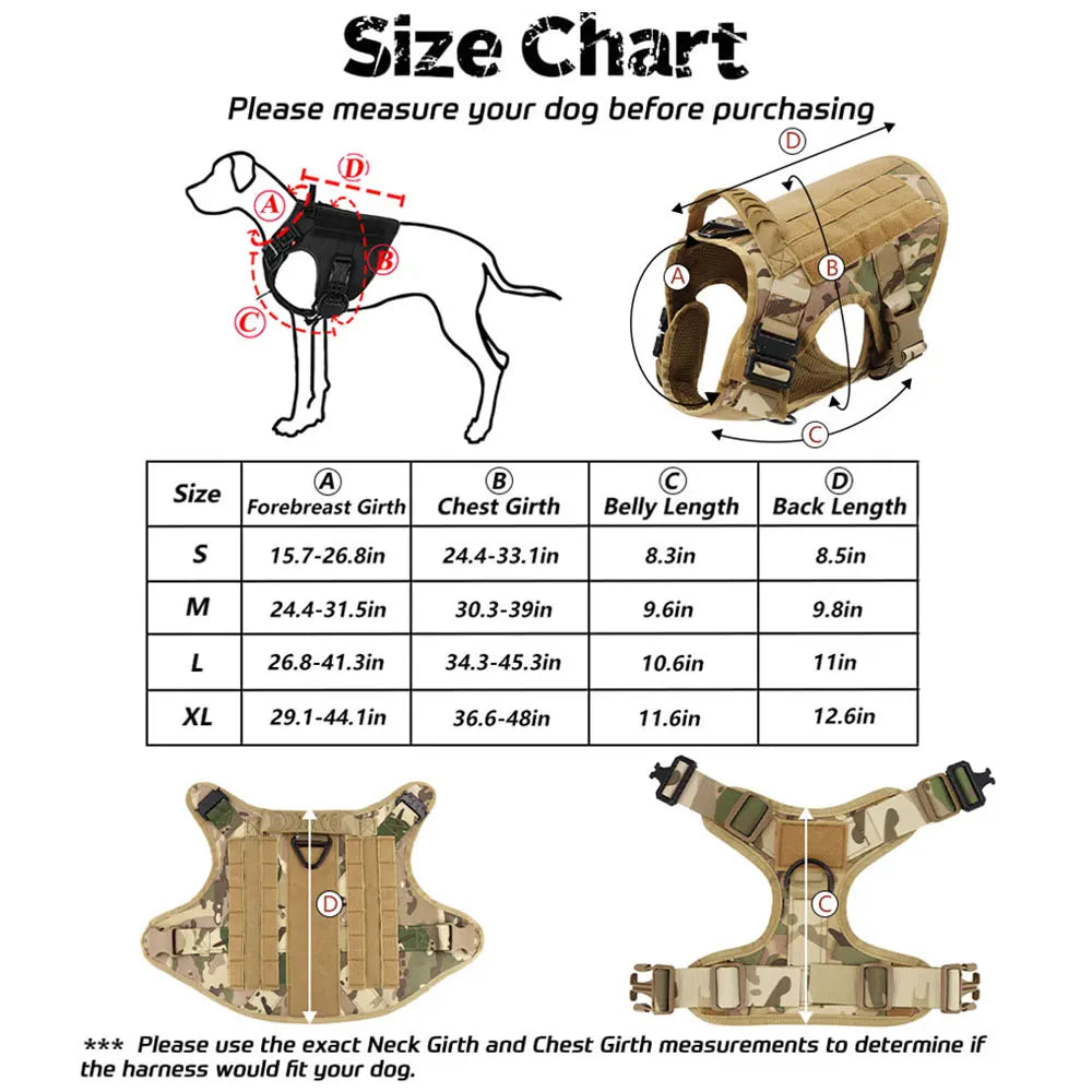 Large Dog Harness And Leash Set For German Shepherds