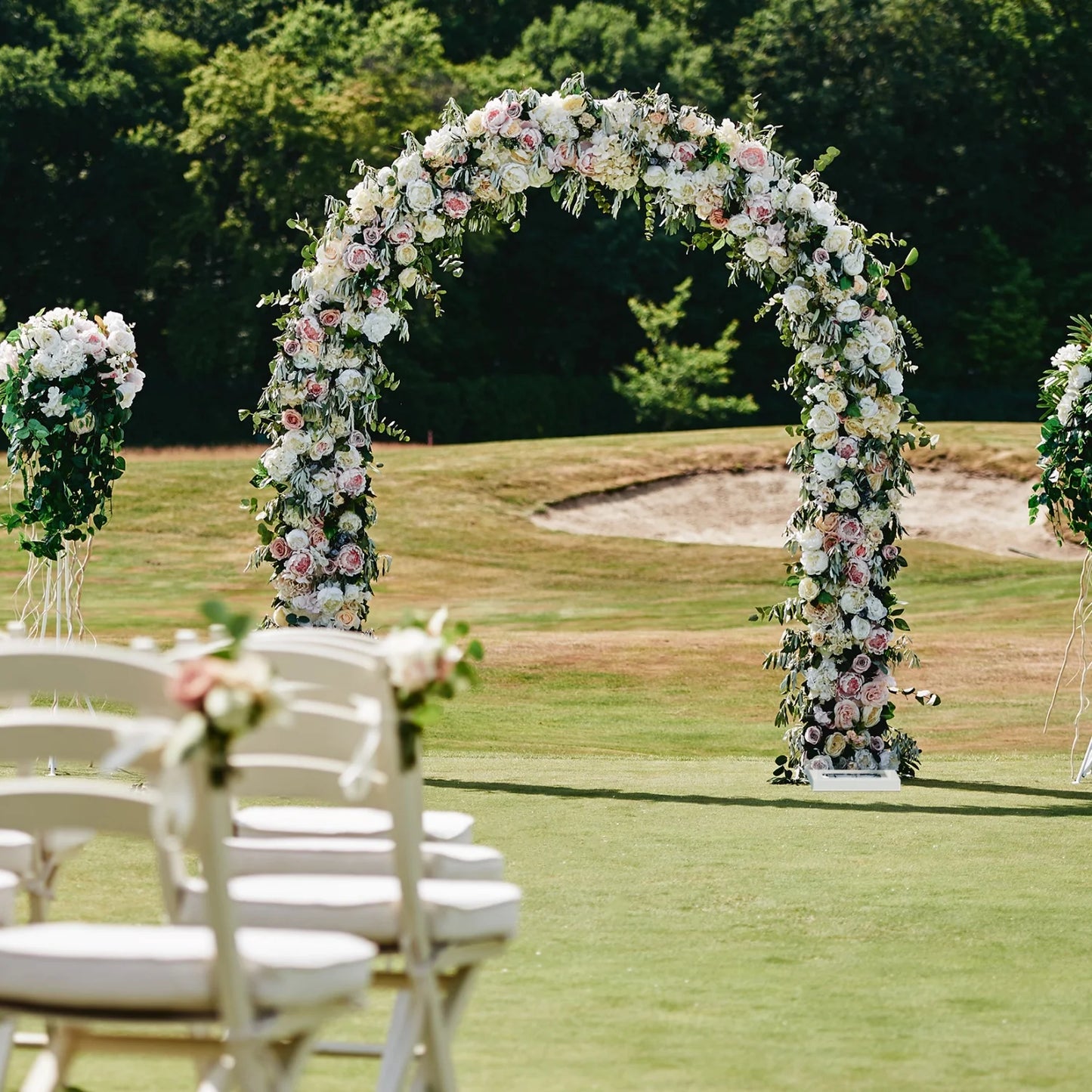 260CM Tall White Wedding Arch Stand Metal Backdrop Garden Arch Frame Pergola Stand Pergola Venues Party Decoration