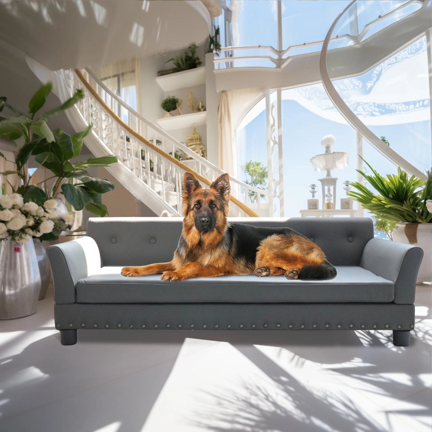 Rectangle Pet Bed For Medium And Large Dogs Elevated Sofa