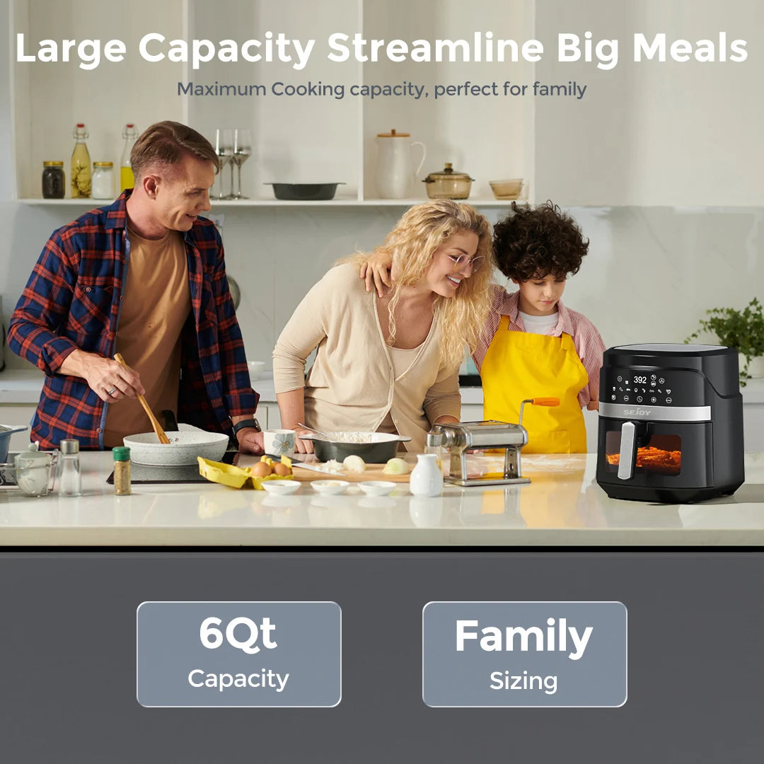 Air Fryer 8 In 1 6L Electric Oven Oilless Cooker Roast Bake