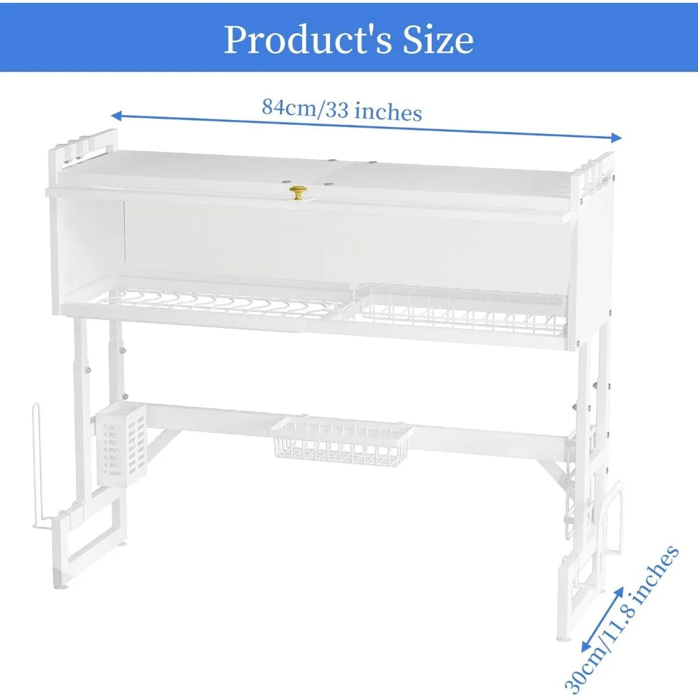 Dish Drying Rack 3 Tier Over The Sink Kitchen Sink Shelf Expandable Height