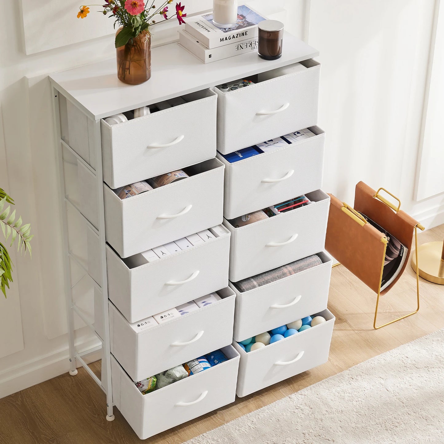 JHK Wardrobes For Bedroom With 5/7/10 Drawers Chest Closet