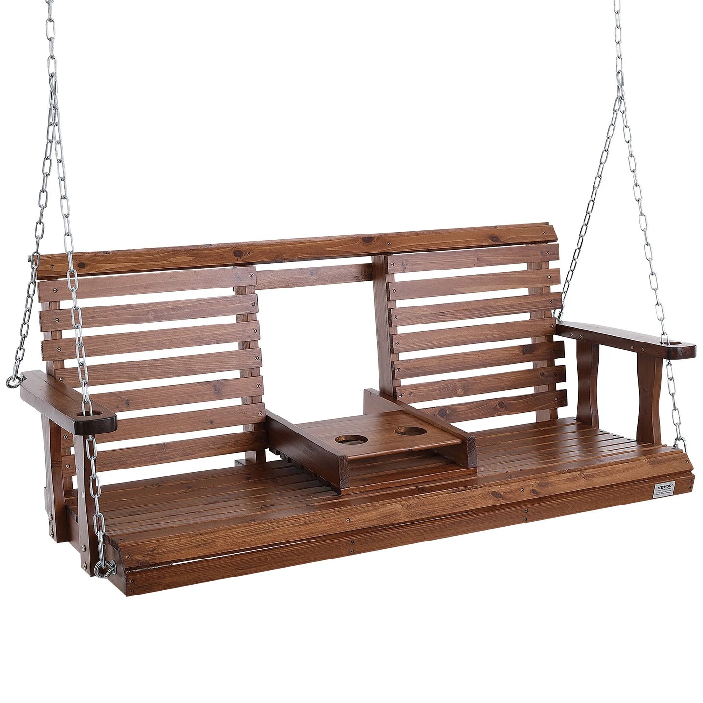 SucceBuy Cedar Wood Porch Swing 5 Ft Patio Bench 880 Lbs