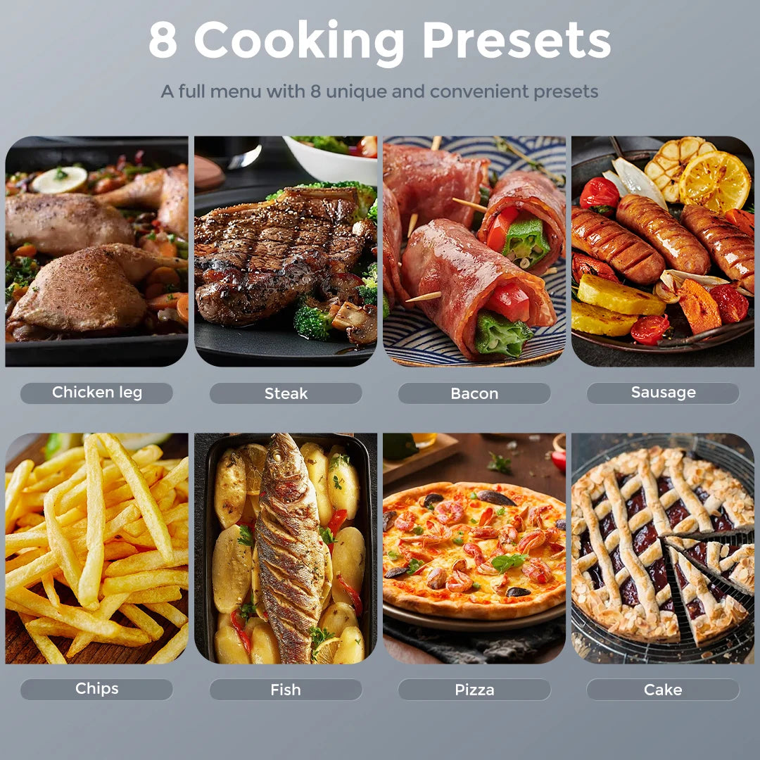 Air Fryer 8 In 1 6L Electric Oven Oilless Cooker Roast Bake