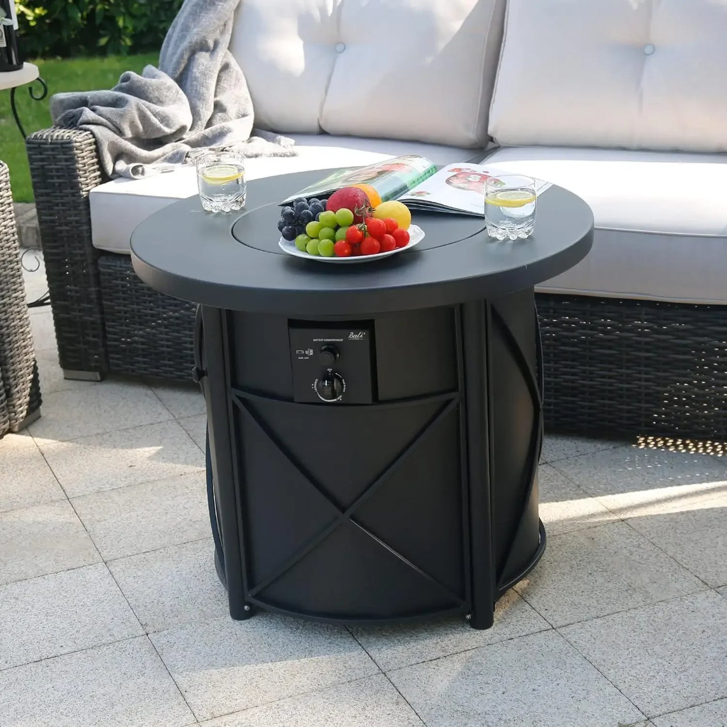 BALI OUTDOORS Propane Fire Pit Table 30 Inch 50,000 BTU