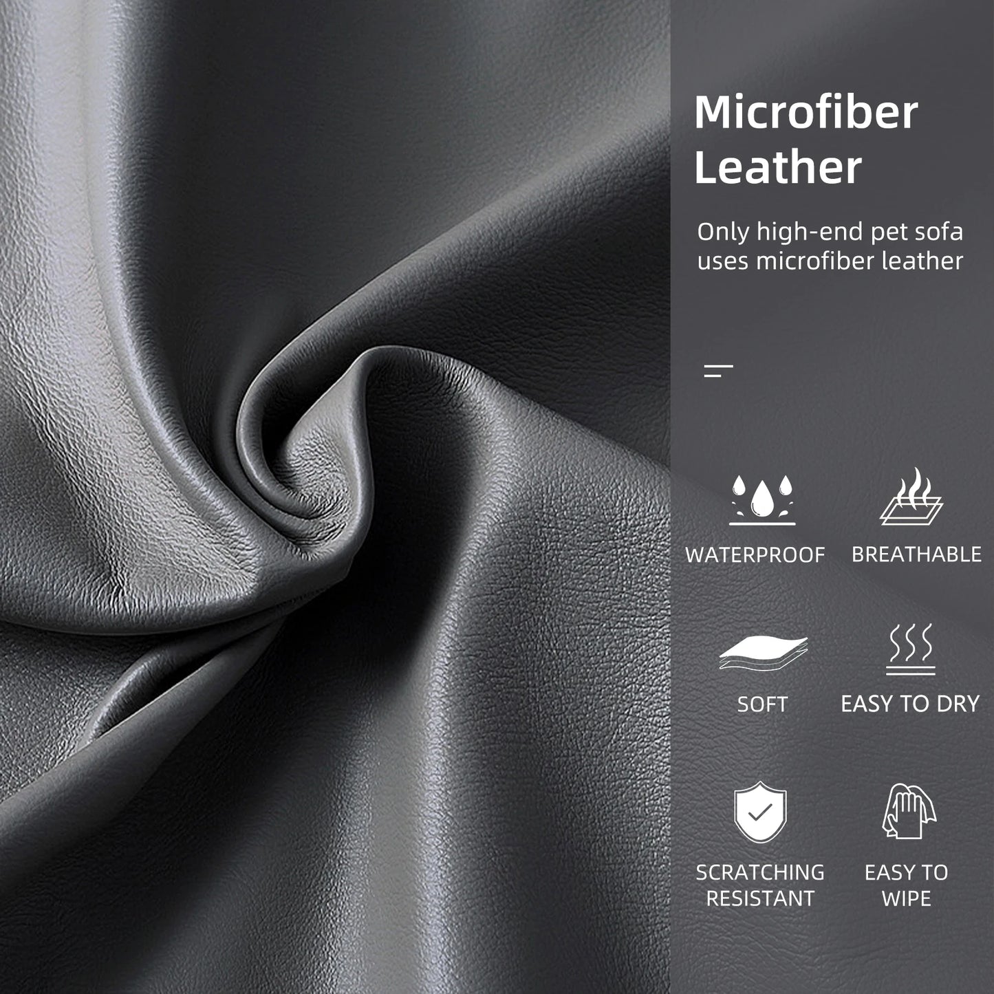 Luxurious Elevated Dog Bed XL With Microfiber Leather Cover