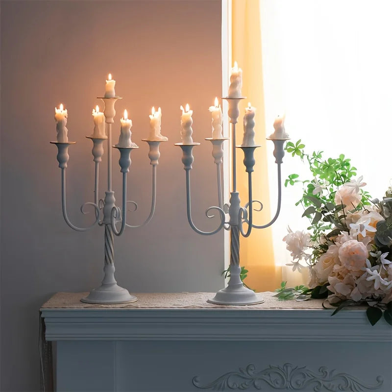 5 Candle Holders For Weddings And Banquets Iron Pillar Set