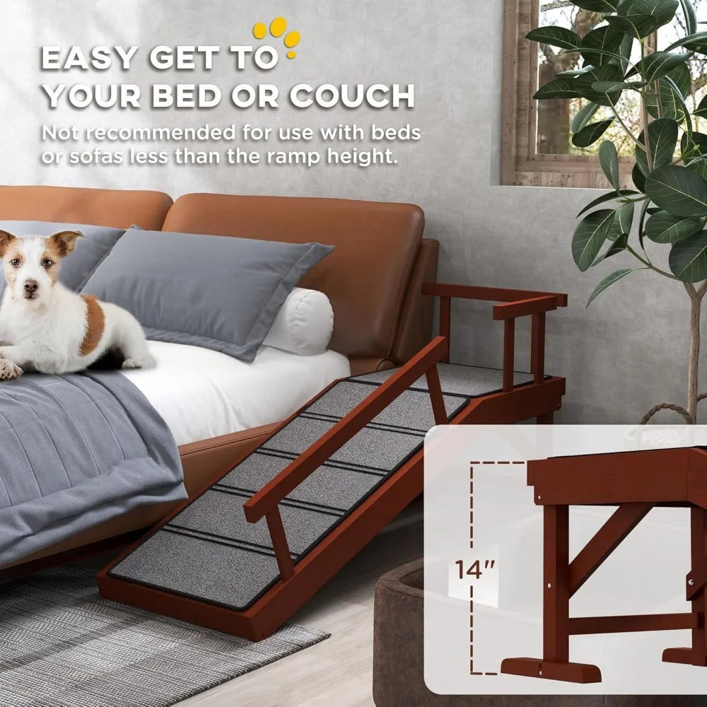 Dog Ramp and Stairs for All Dogs with Non-Slip Surface 49"