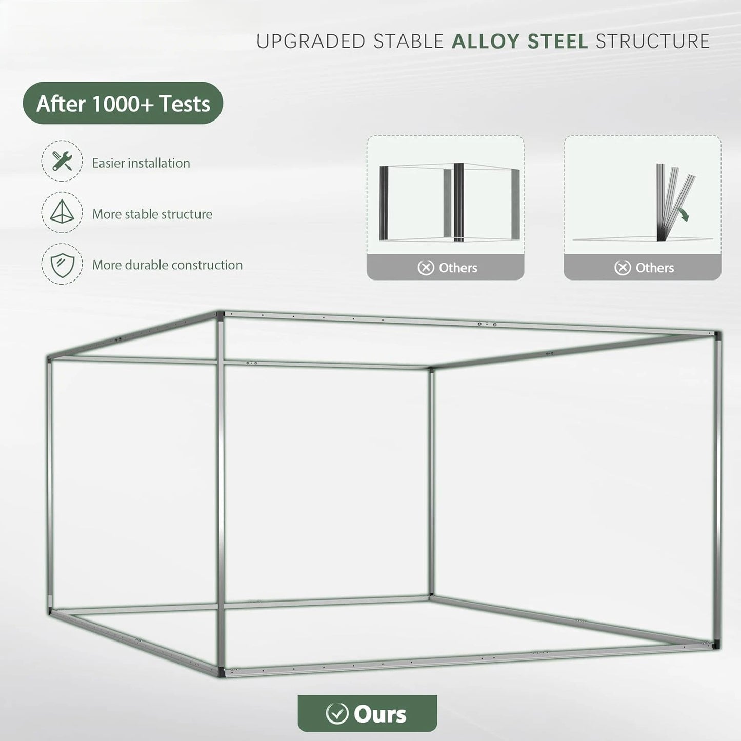 10x10 FT Outdoor Storage Shed, Large Metal Tool Sheds