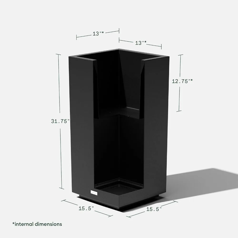 Veradek Block Series Pedestal Planter Tall All Weather