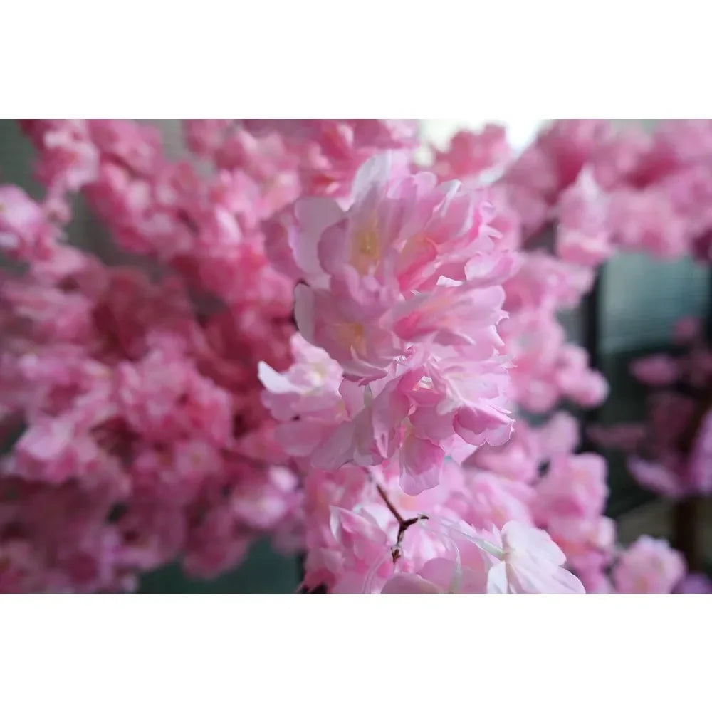 Artificial Cherry Weeping Cherry Blossom Tree Handmade Light Pink Tree Indoor Outdoor Home Office Party Wedding 5FT Tall