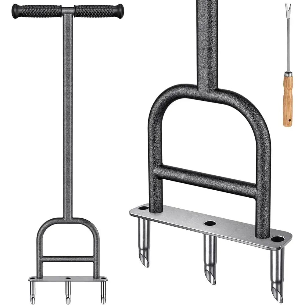 Lawn Coring Aerator Stainless Steel 3 Corer Plug Tool