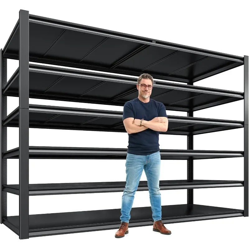 Garage Shelving Heavy Duty Shelving Unit Load 3500LBS Adjustable 6-Tier Metal Shelves