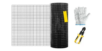 Welded Wire Vinyl Coated Chicken Mesh 1x1 16 Gauge 24x50