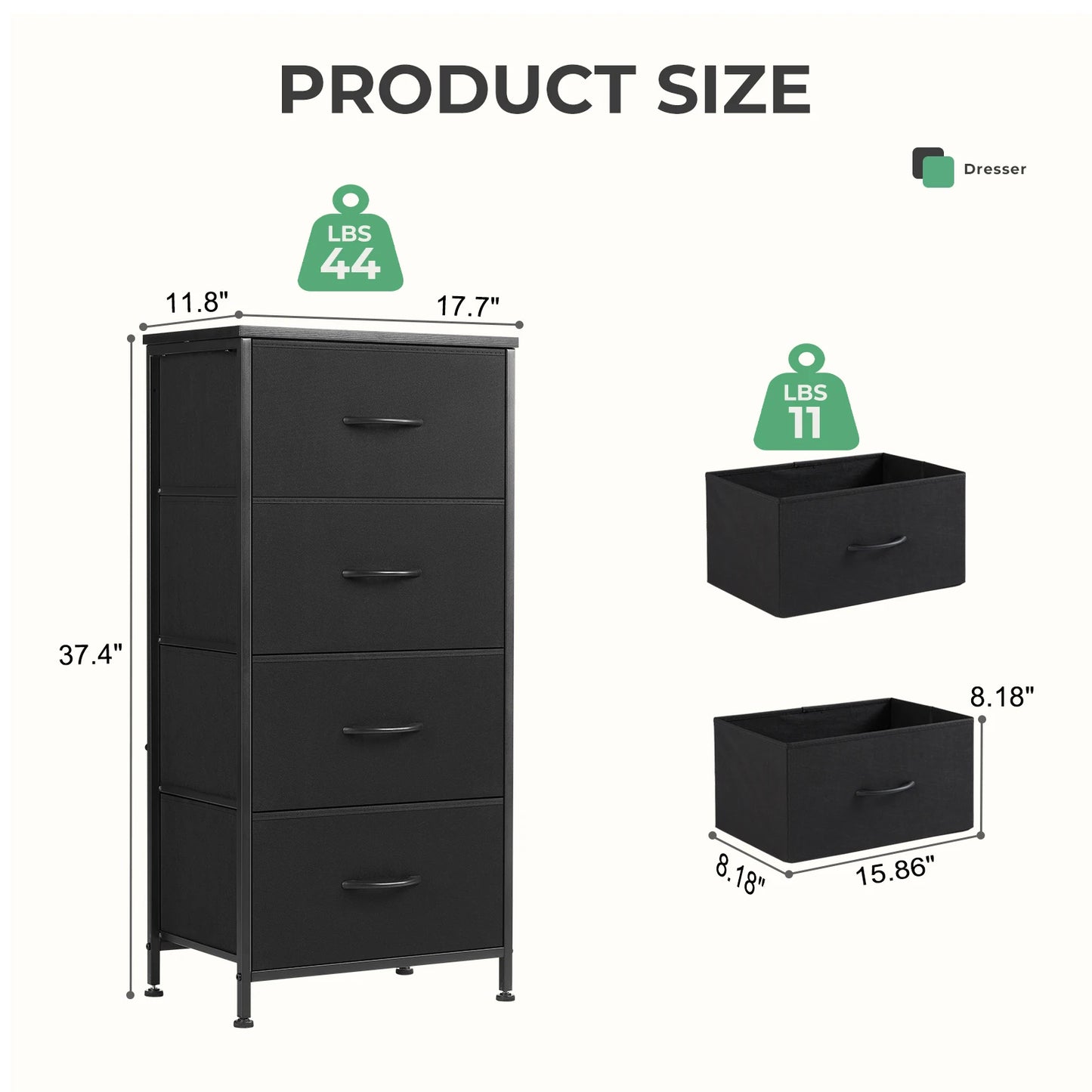 JHK 4 Fabric Living Room Cabinet With Wardrobe Steel Frame