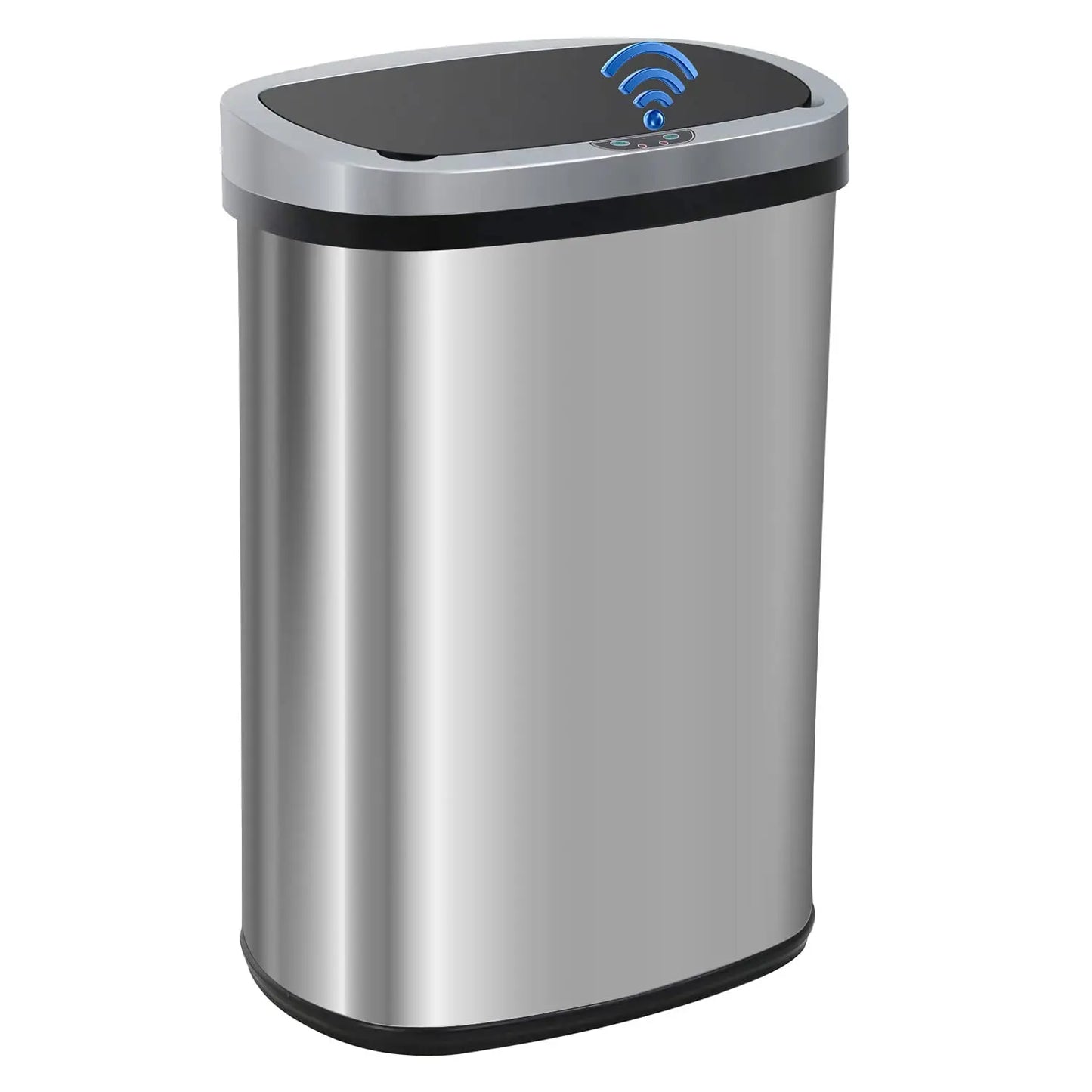 13 Gallon 50L Kitchen Foot Pedal Operated Soft Close Trash Can Stainless Steel Ellipse Bustbin S