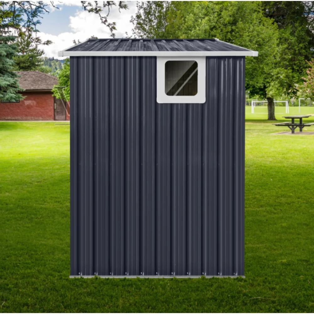 7ftx4.3ft Grey Metal Sheds Garden Storage With Window