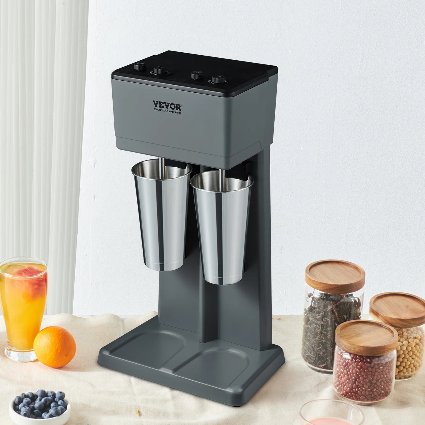 SucceBuy Milkshake Mixer Double Stainless Steel 3 Speed