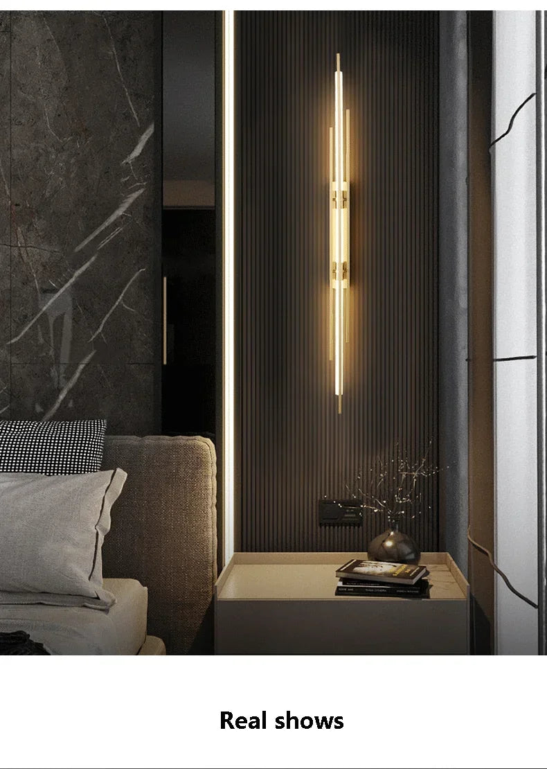 Modern LED Long Wall Lamp Bedroom Bedside Lamp LivingRoom DiningRoom Loft Wall Light Staircase Corridor Wall Sconces